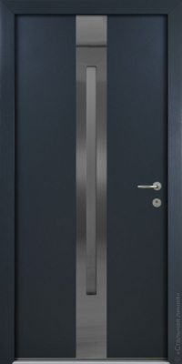 Стальная линия дверь ХАСКИ С УЗКИМ ОКНОМ (HUSKY) энергосберегающая дверь для коттеджа