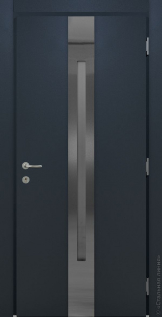 Стальная линия дверь ХАСКИ С УЗКИМ ОКНОМ (HUSKY) энергосберегающая дверь для коттеджа