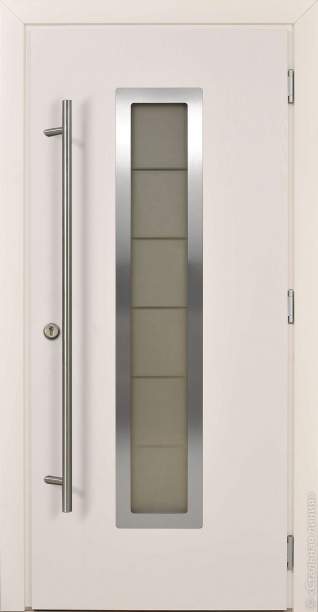 Стальная линия дверь ХАСКИ PRO С ОКНОМ (HUSKY PRO) энергосберегающая дверь для коттеджа