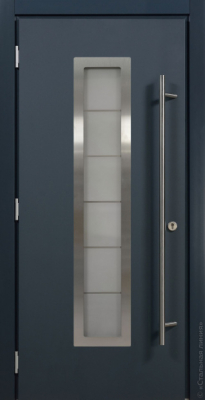 Стальная линия дверь ХАСКИ PRO С ОКНОМ (HUSKY PRO) энергосберегающая дверь для коттеджа