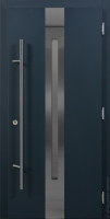 Стальная дверь ХАСКИ PRO С УЗКИМ ОКНОМ (HUSKY PRO) энергосберегающая дверь для коттеджа