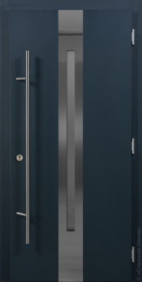 Стальная дверь ХАСКИ PRO С УЗКИМ ОКНОМ (HUSKY PRO) энергосберегающая дверь для коттеджа