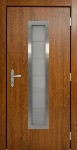 Стальная линия дверь ХАСКИ PRO С ОКНОМ (HUSKY PRO) энергосберегающая дверь для коттеджа